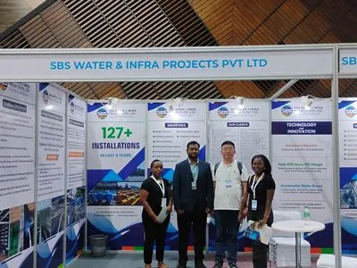 Meeting international visitors at the SBS Water stand