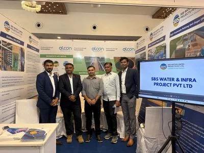 SBS Water & Infra Projects team at an industry exhibition