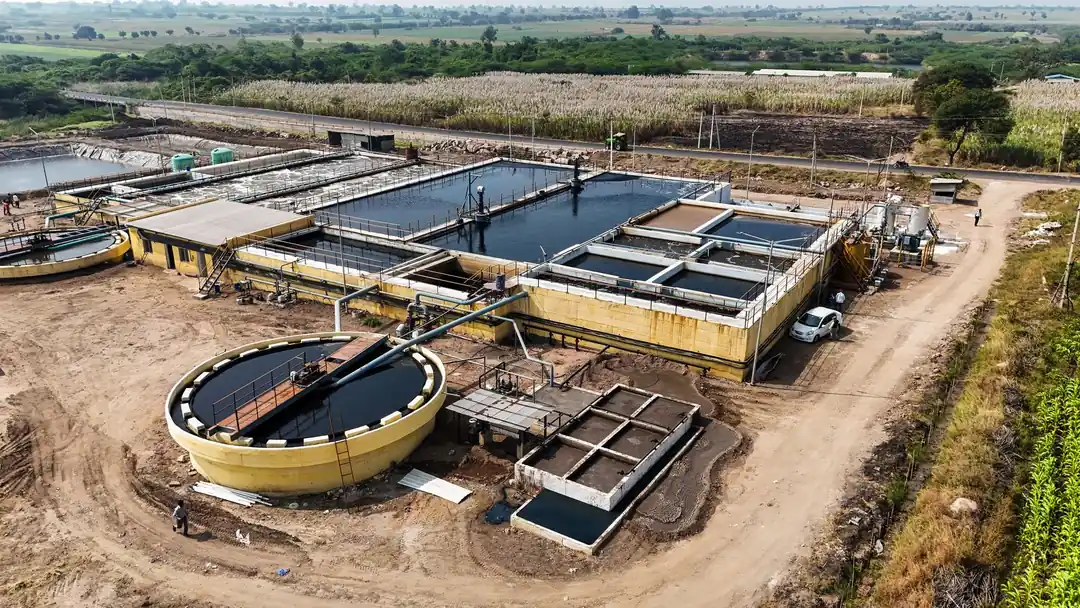 Aerial view of an SBS Water treatment plant