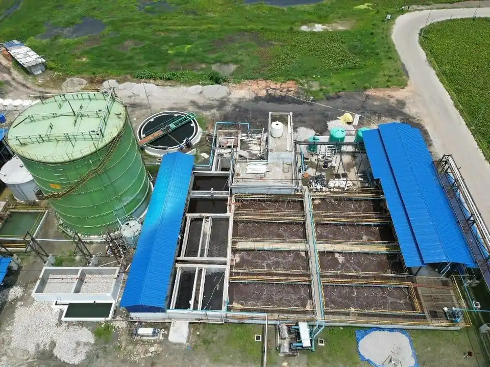 Aerial view of the distillery CPU at Satva Biorefinery