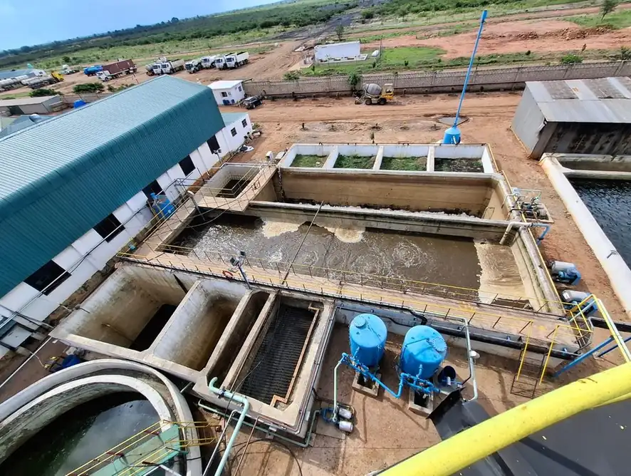 Treatment tanks and dosing vessels at an SBS Water wastewater treatment plant
